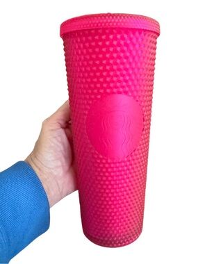 Starbucks Bright Pink Double-Wall Tumbler with matching Lid and straw